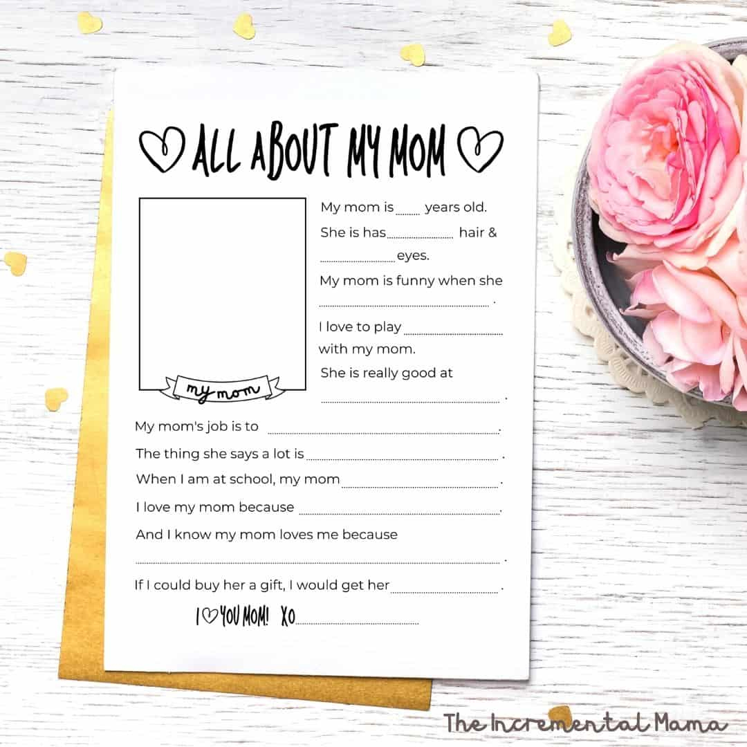 Free Mother&amp;#039;S Day Questionnaire Printable Gift For Mom with Mothers Day Quiz Free And Printable