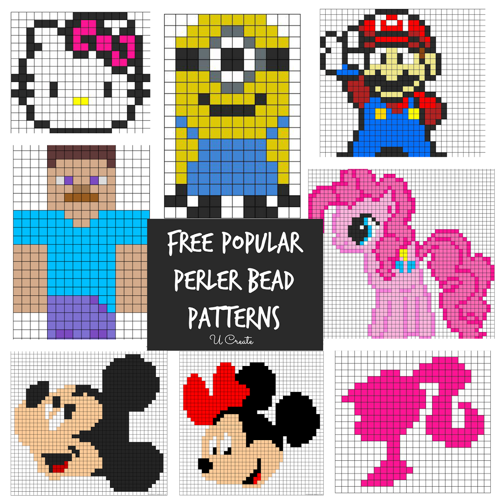 Free Perler Bead Patterns For Kids! - U Create for Perler Beads Patterns Free Printable