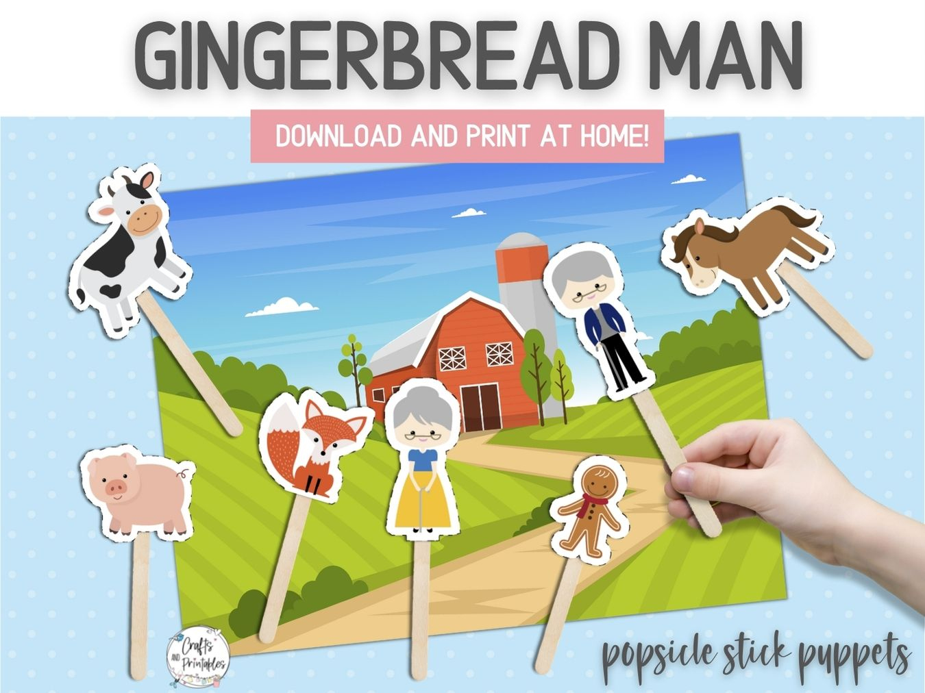 Free Popsicle Stick Printables - Fairy Tale Collection with Free Printable Stick Puppet Patterns