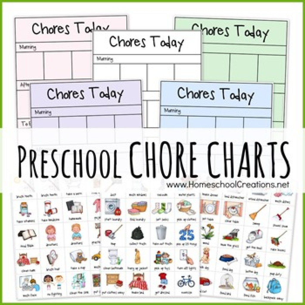 Free Preschool Chore Charts - Subscriber Freebie intended for Visual Chore Chart Printable