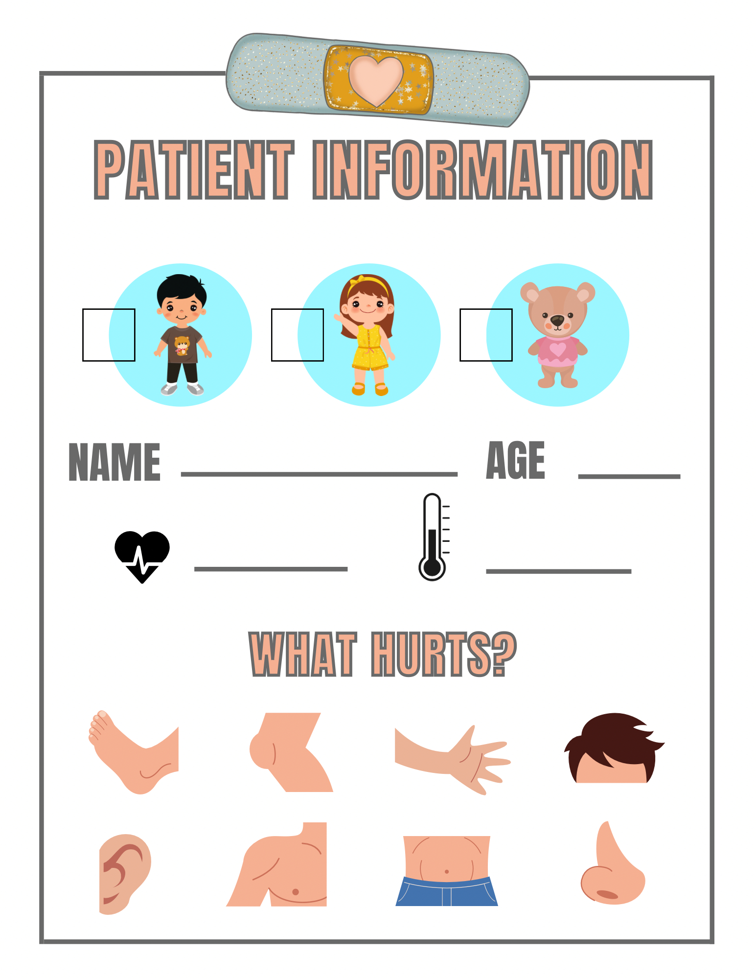 Free Pretend Play Doctor Activity Sheets For Kids | Dramatic Play throughout Free Doctor Dramatic Play Printables