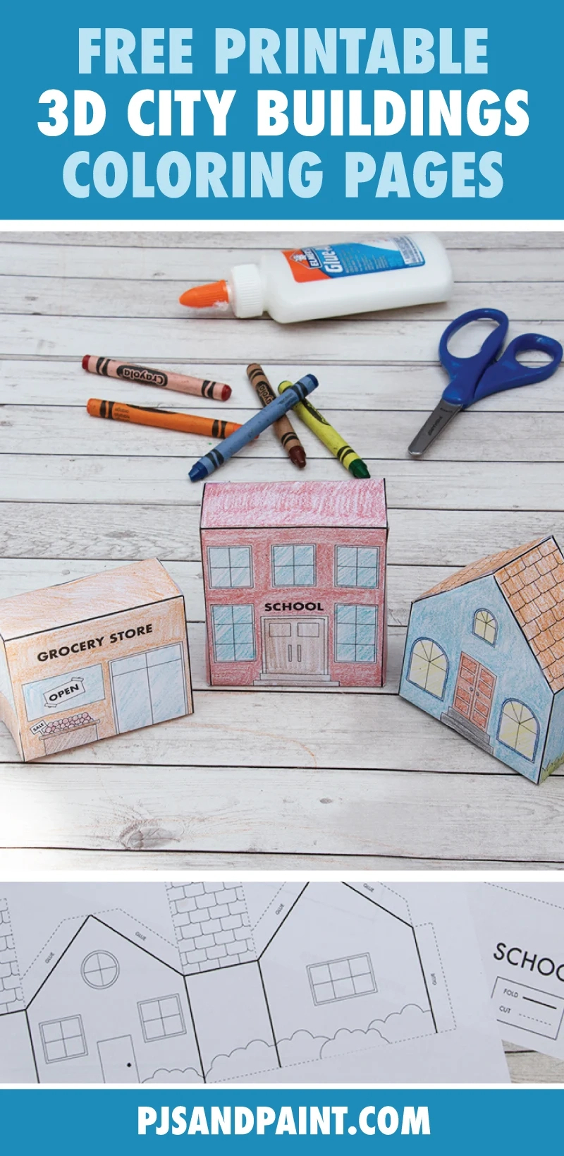 Free Printable 3D Buildings Coloring Pages - Pjs And Paint regarding Free Printable City Buildings