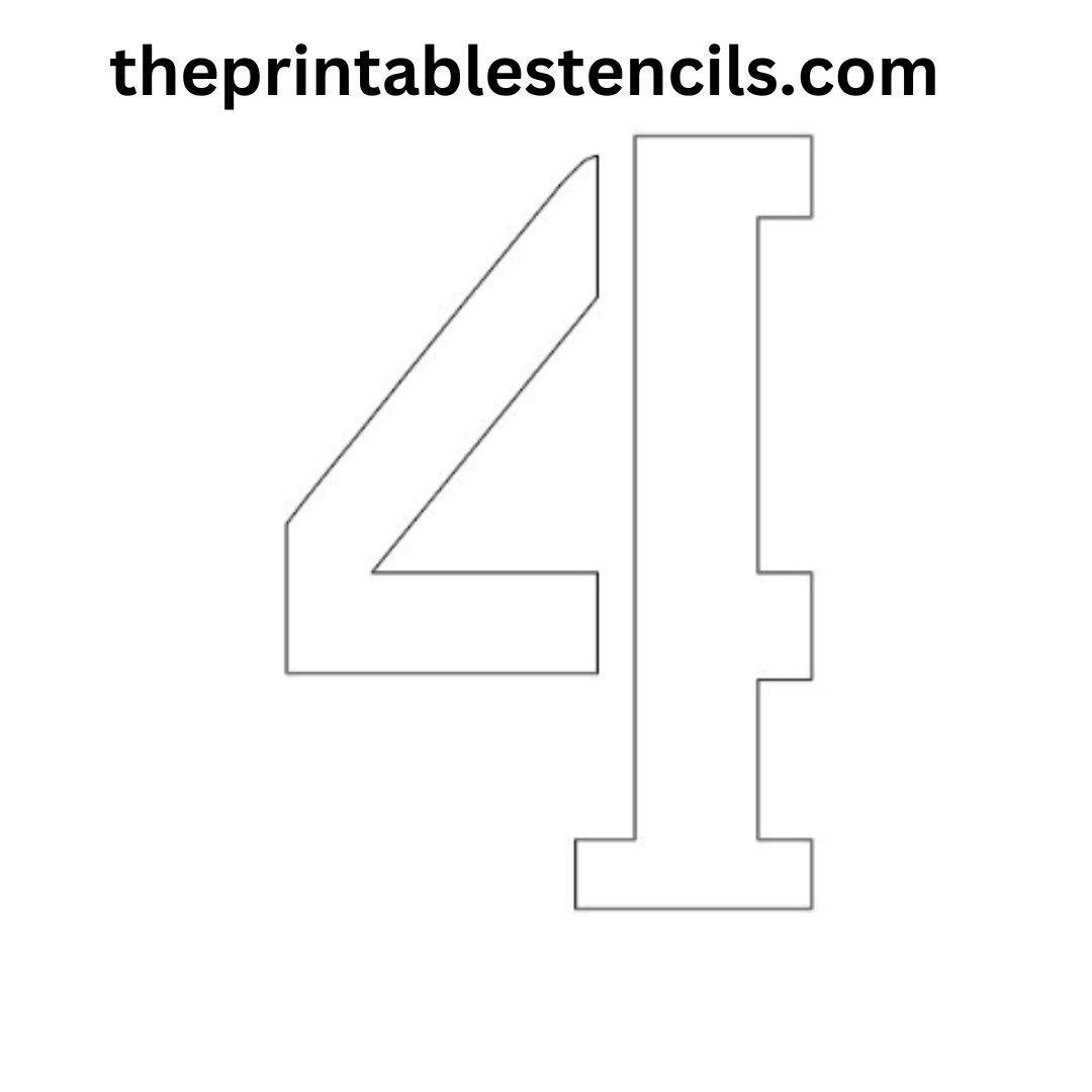 Free Printable 4 Inch Number Stencils 1-10 regarding 4 Inch Printable Number Stencils