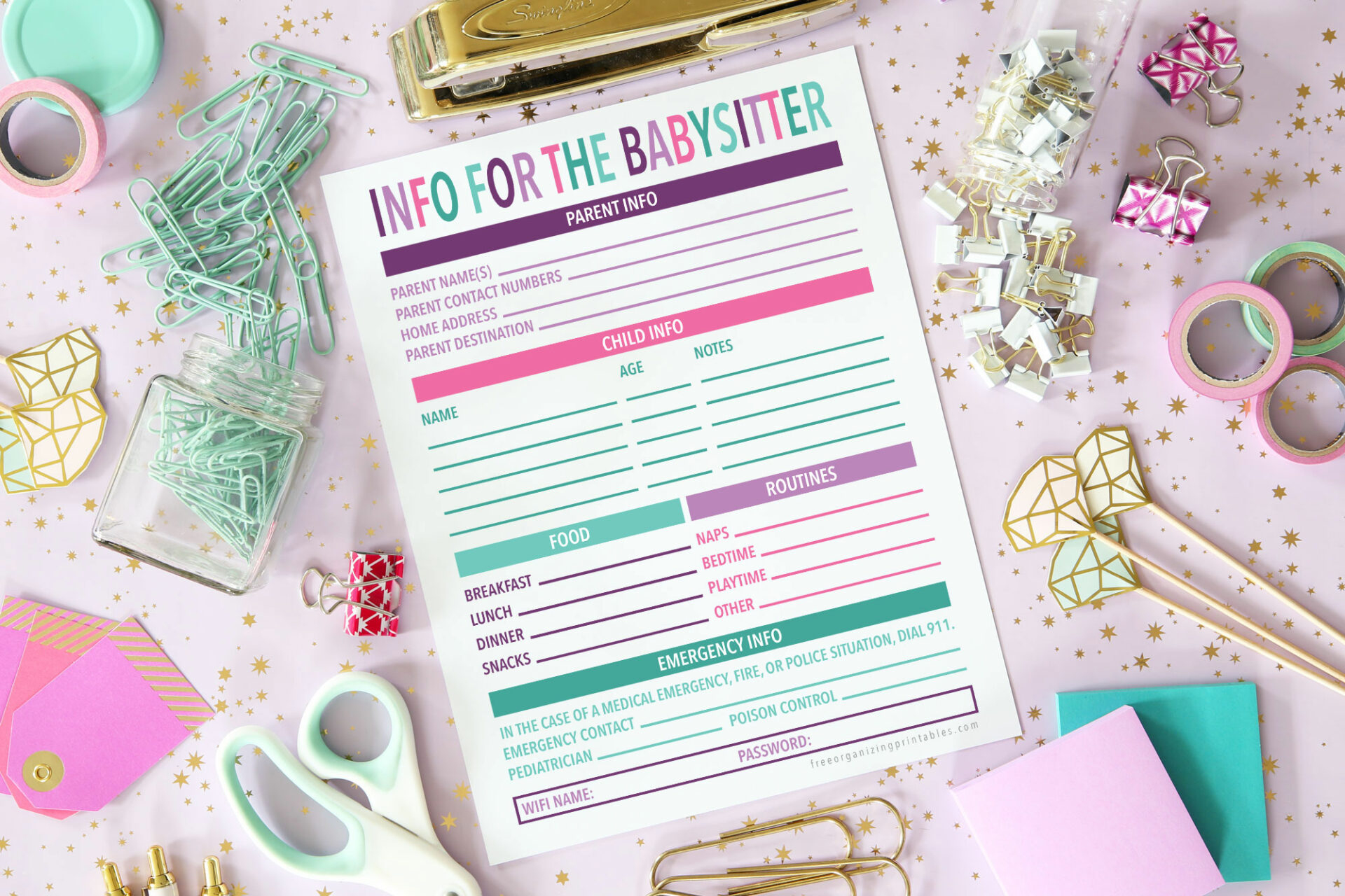 Free Printable Babysitting Information Sheet with regard to Free Babysitting Printables