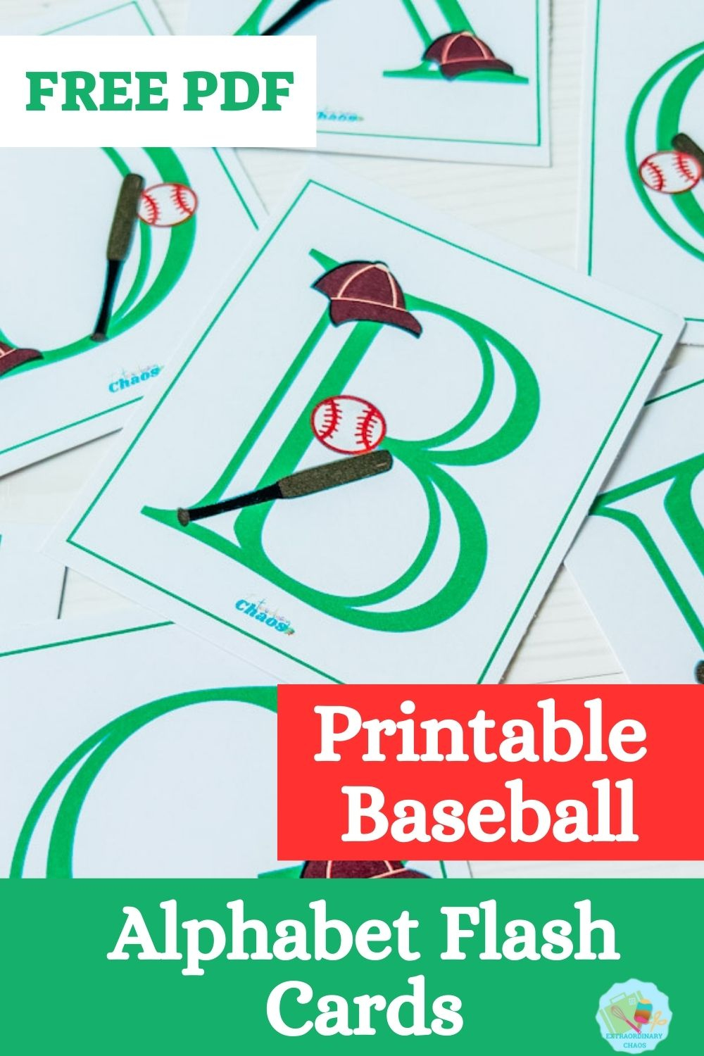 Free Printable Baseball Alphabet Flash Cards ⋆ Extraordinary Chaos with Free Printable Baseball Alphabet Letters