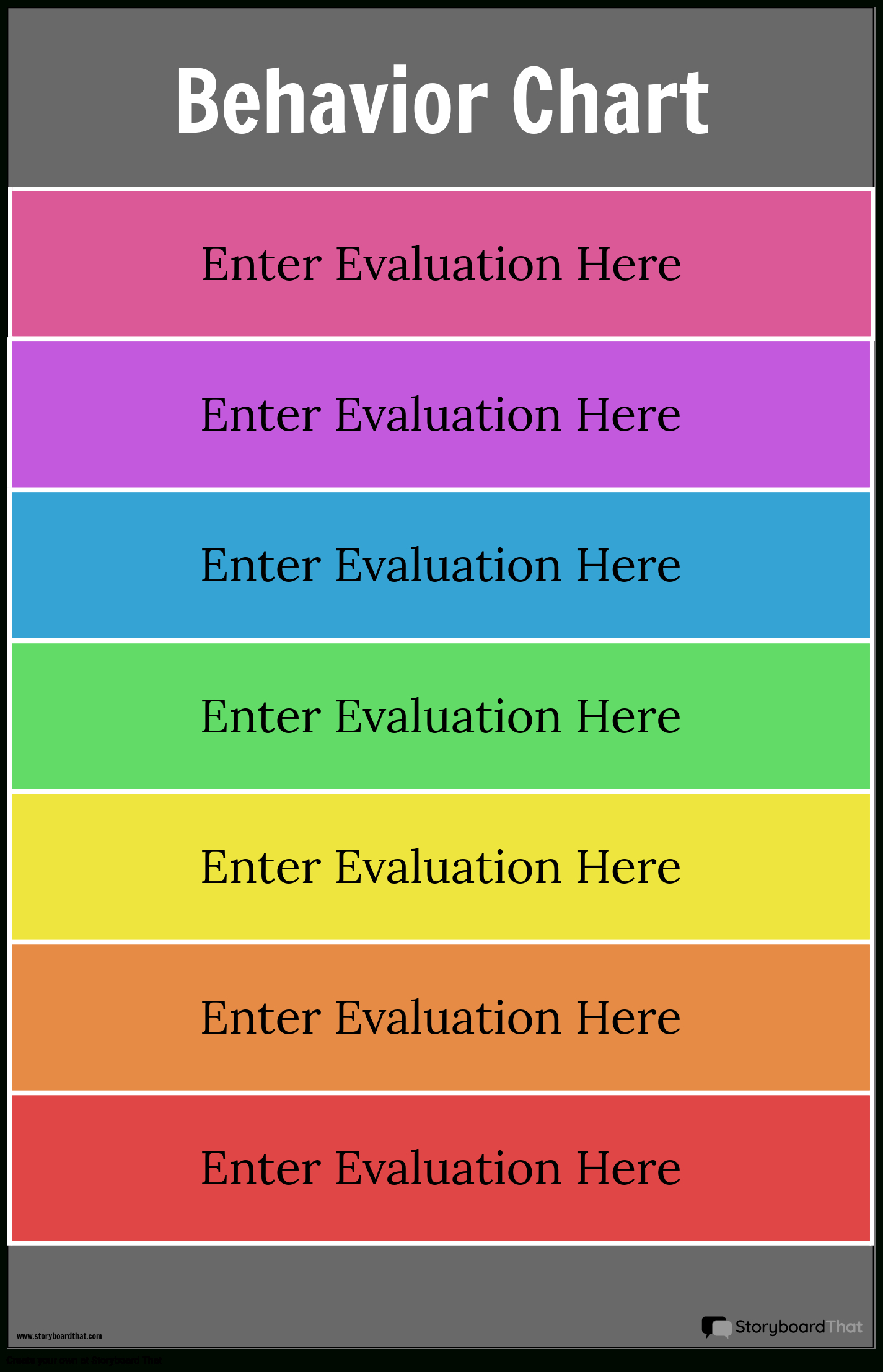 Free Printable Behavior Chart Templates | Storyboardthat with Free Printable Color Behavior Chart Printable