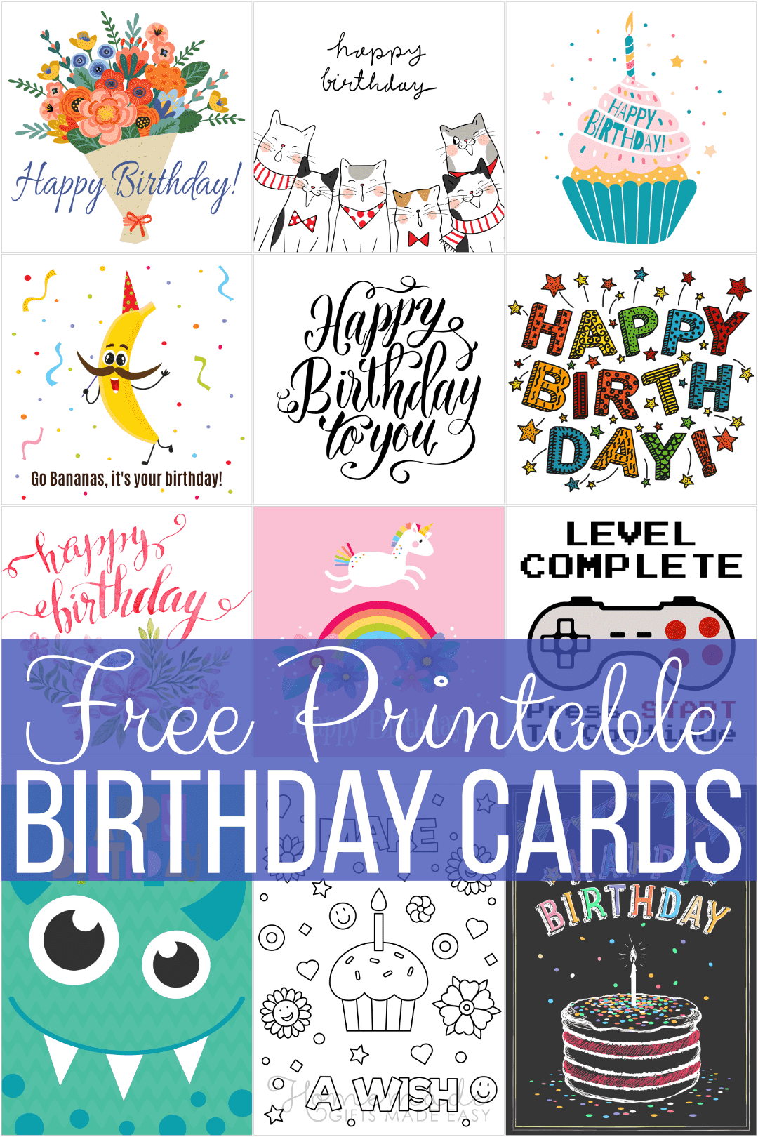 Free Printable Birthday Cards For Everyone in Free Online Printable Cards No Download