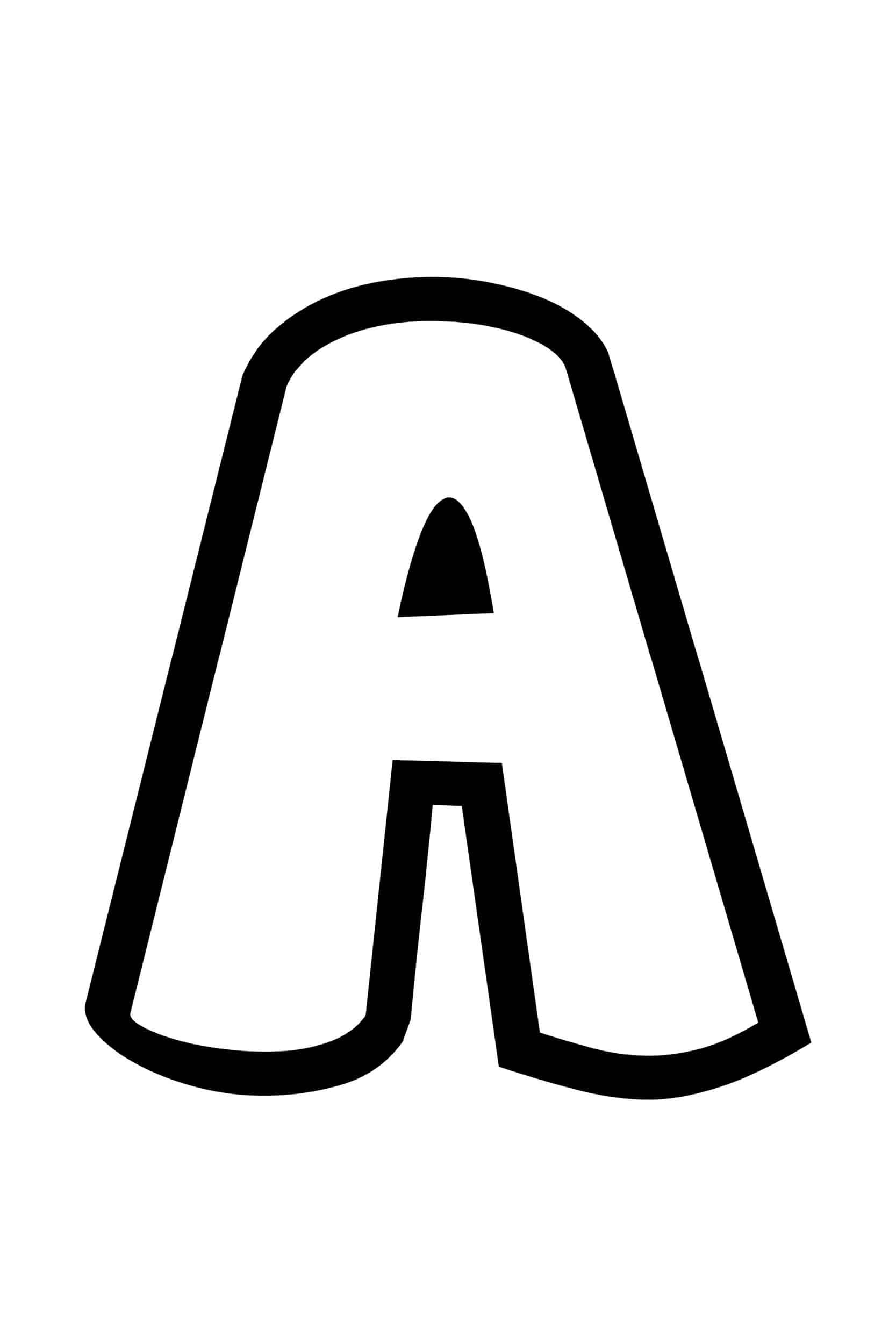 Free Printable Bubble Letter Stencils: Bubble Letter A intended for Free Printable Bubble Alphabet Letters