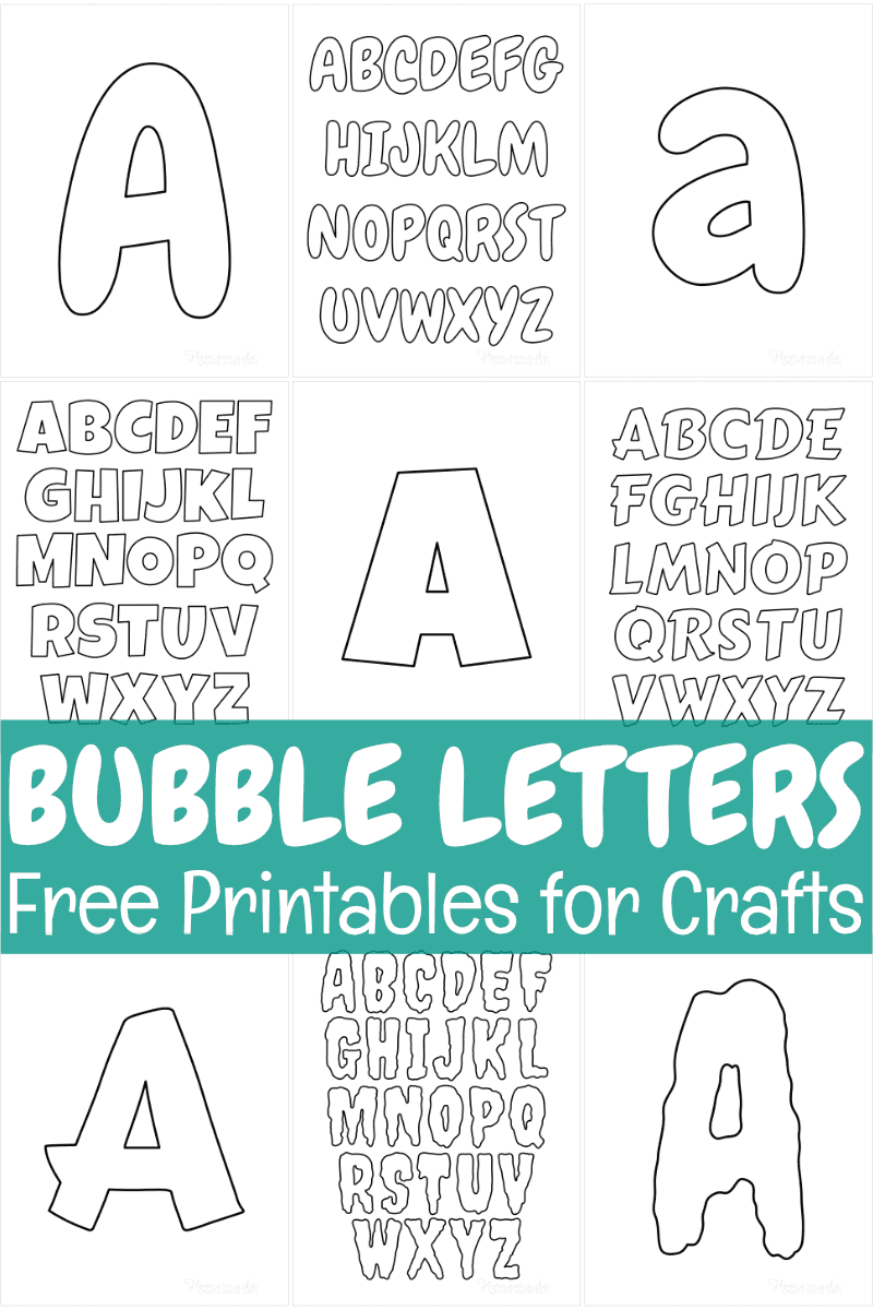 Free Printable Bubble Letters For Crafts regarding Free Printable Bubble Alphabet Letters