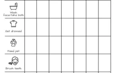 Free Printable Chore List Templates in Weekly Chore Chart Printable