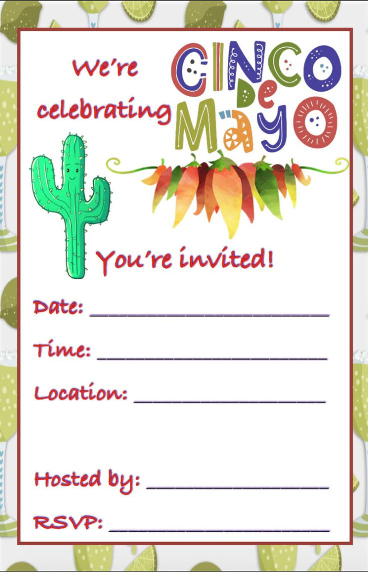 Free Printable Cinco De Mayo Birthday Cards