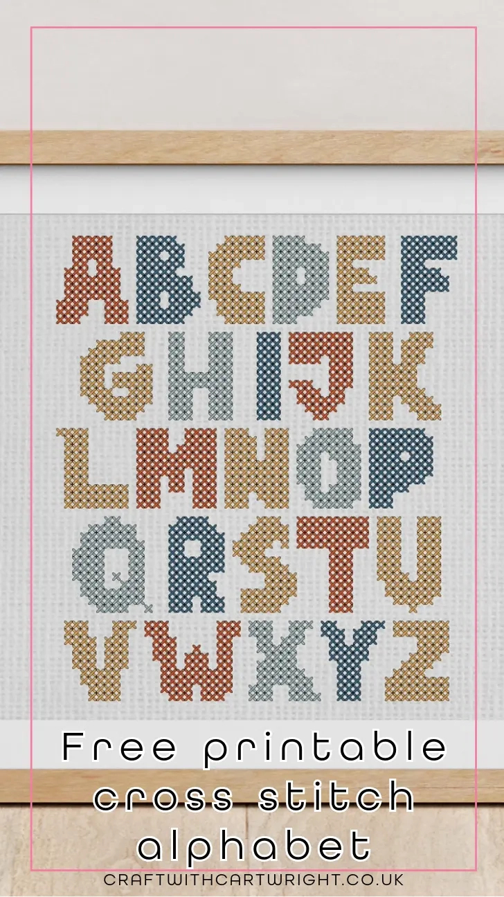 Free Printable Cross Stitch Alphabet - Craft With Cartwright pertaining to Free Printable Alphabet Cross Stitch Patterns