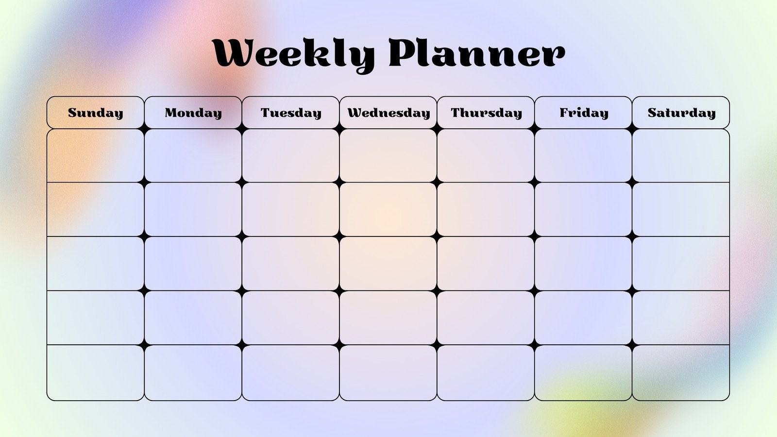 Free, Printable, Customizable Weekly Calendar Templates | Canva inside Week Chart Printable