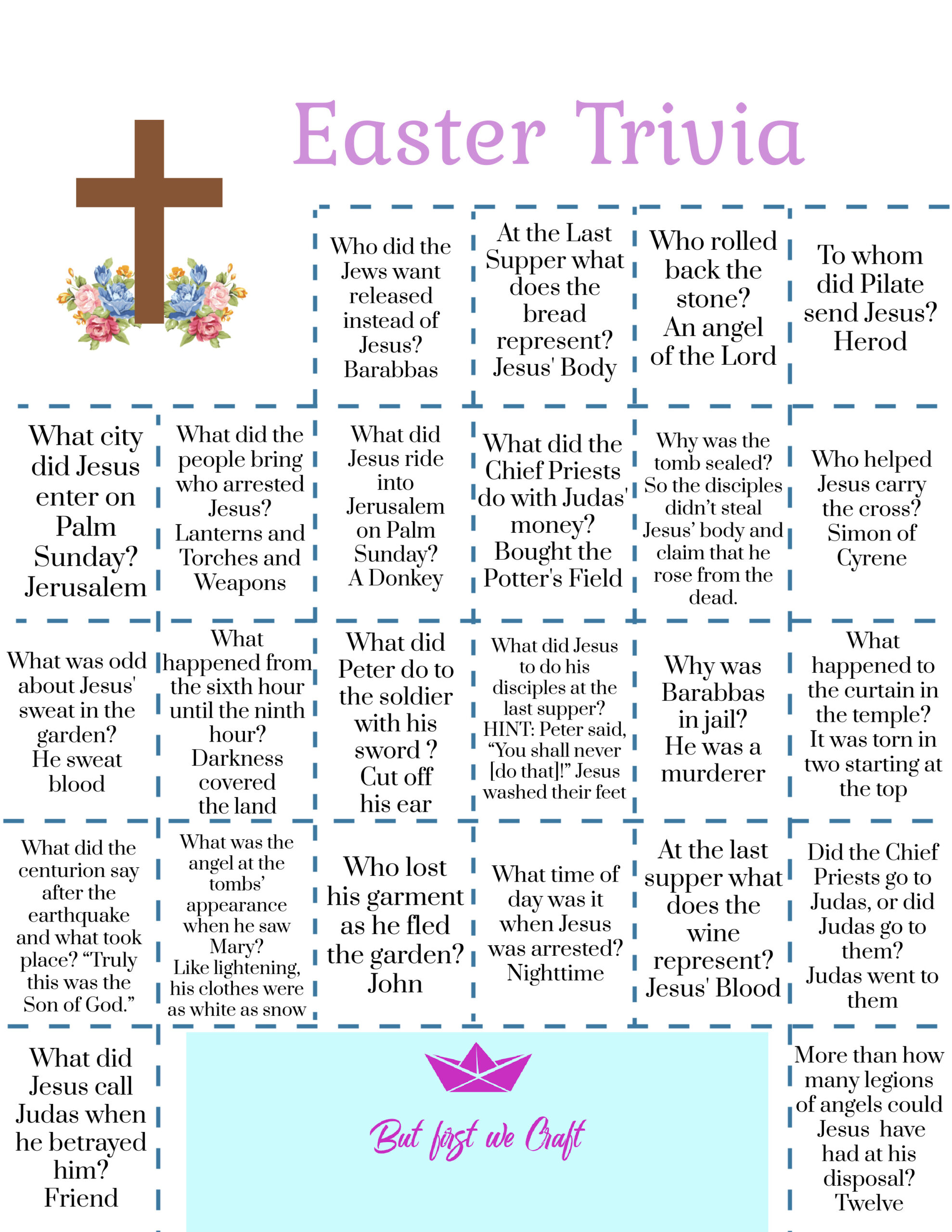 Free Printable Easter Trivia – But First We Craft pertaining to Free Easter Trivia Printable