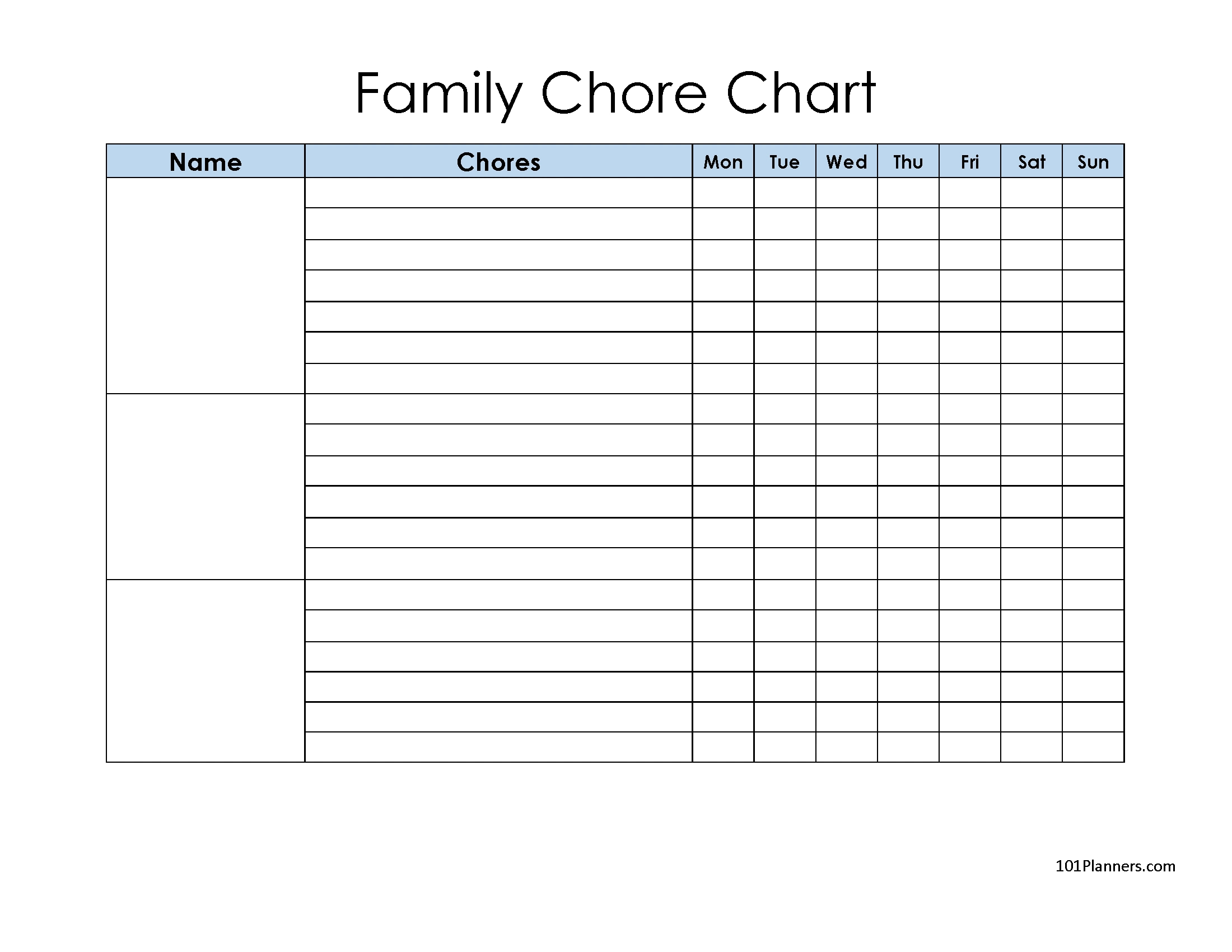 Free Printable Family Chore Chart | Many Templates Are Available inside Family Chore Chart Printable Free