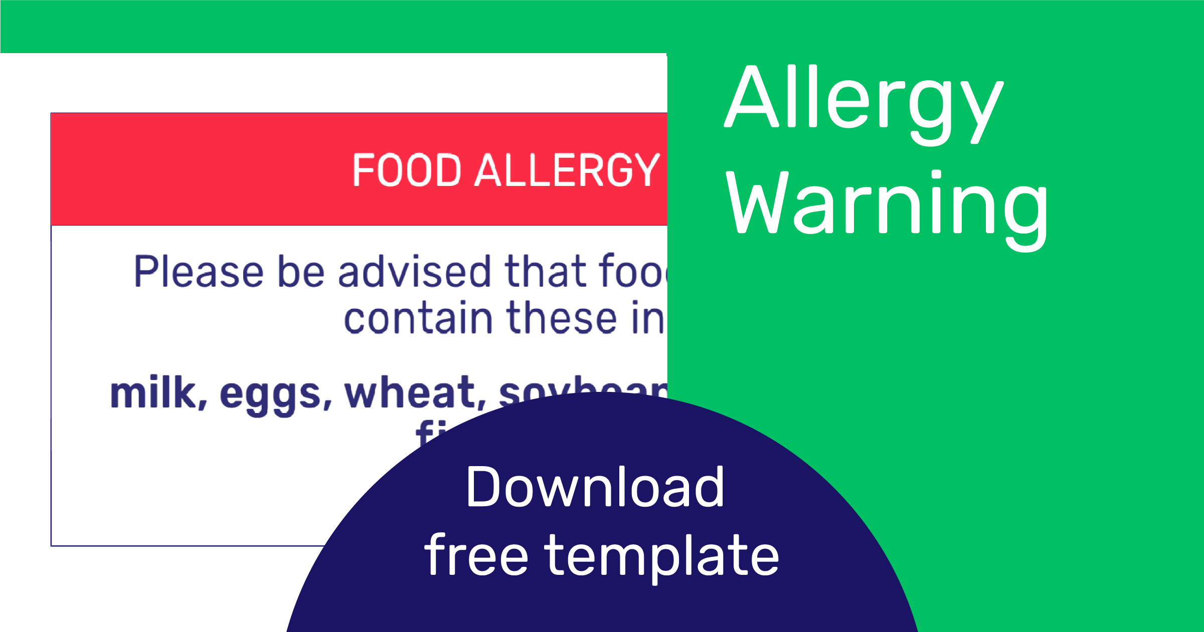 Free Printable Food Allergy Warning Sign | Download Pdf throughout Free Printable Food Allergy Signs