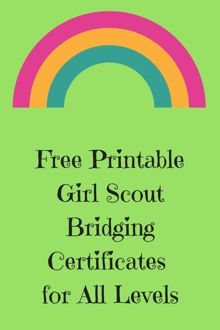 Free Printable Girl Scout Bridging Certificates For All Levels intended for Free Bridging Certificate Printable