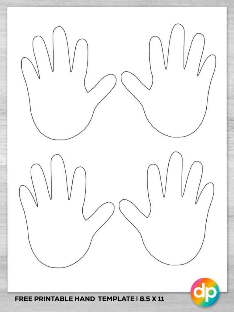 Free Printable Hand Template - Dailyprintables - Worksheets Library in Free Printable Hand Template