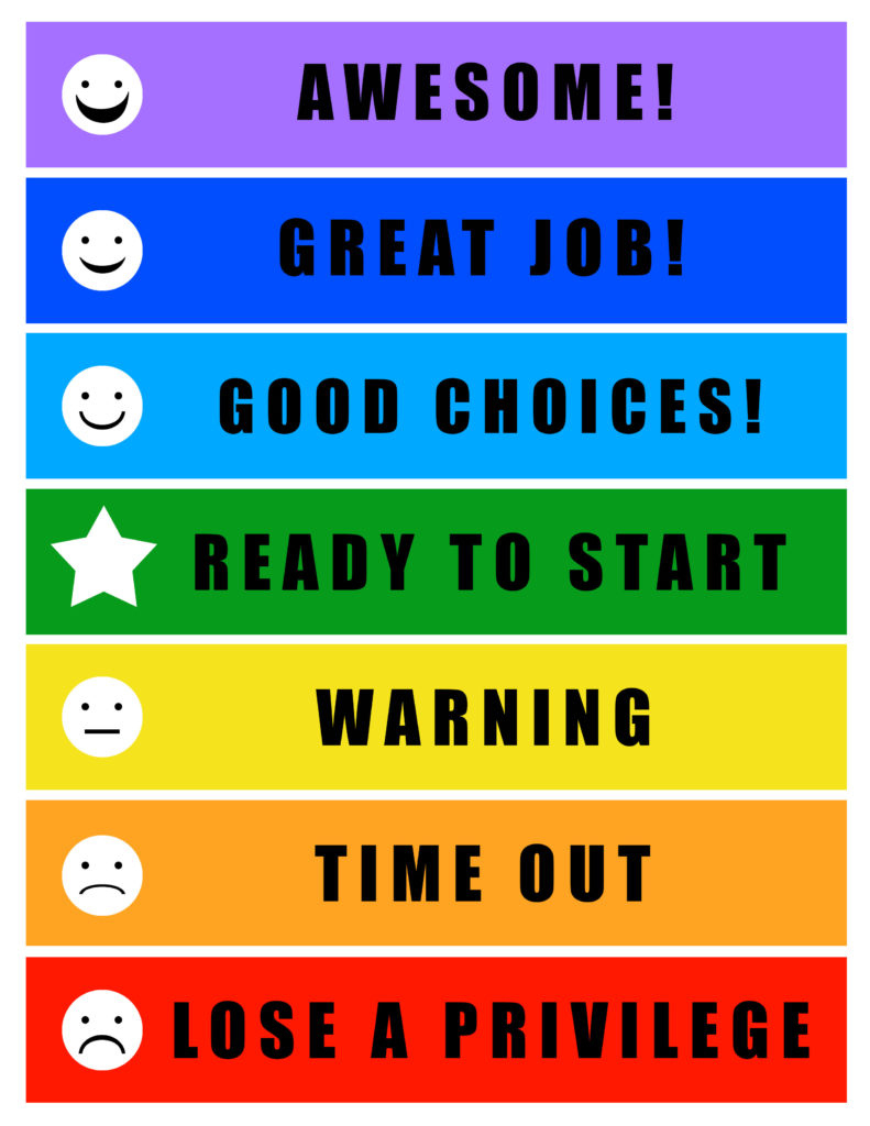 Free Printable Homeschooling Rewards Chart - inside Behavior Color Chart Printable
