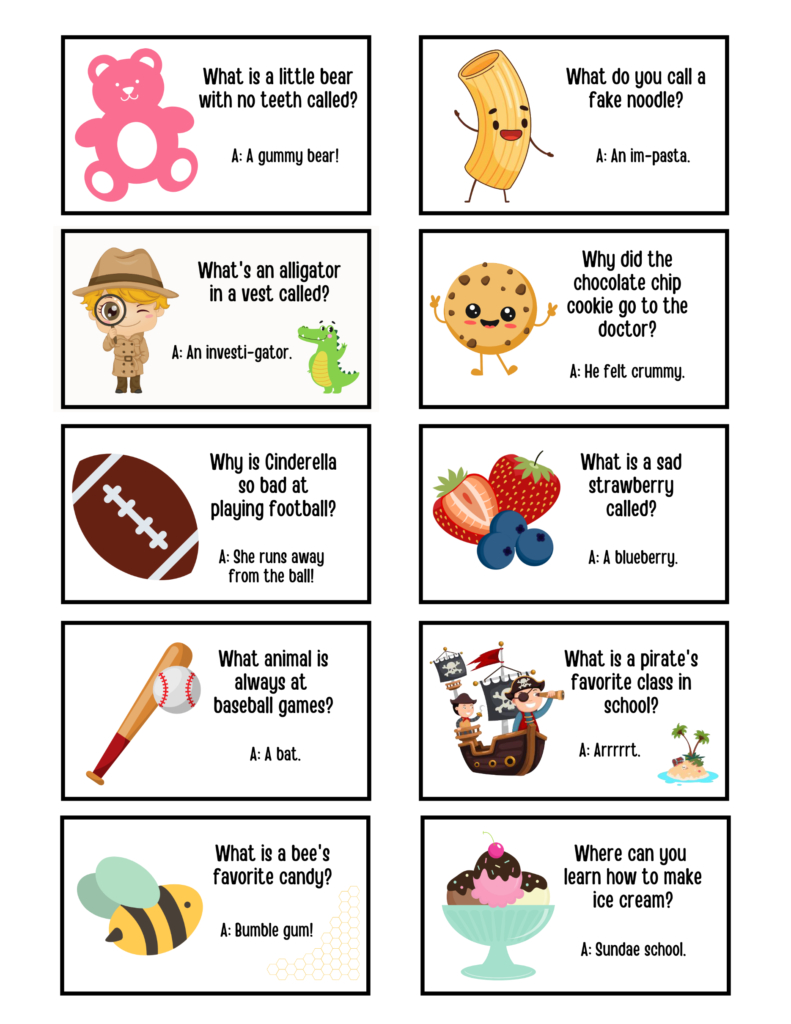 Free Printable Lunch Box Jokes | Baking You Happier - Worksheets with Free Printable Jokes For Seniors