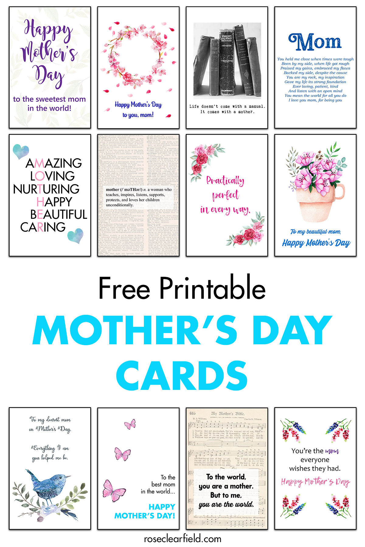 Free Printable Mother&amp;#039;S Day Cards • Rose Clearfield with regard to Free Mothers Day Cards From Husband Printable