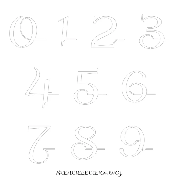 6 Inch Number Stencils Printable