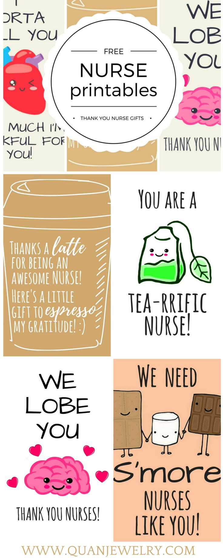 Free Printable Nurse Appreciation Thank You Cards in Free Nurses Day Printables