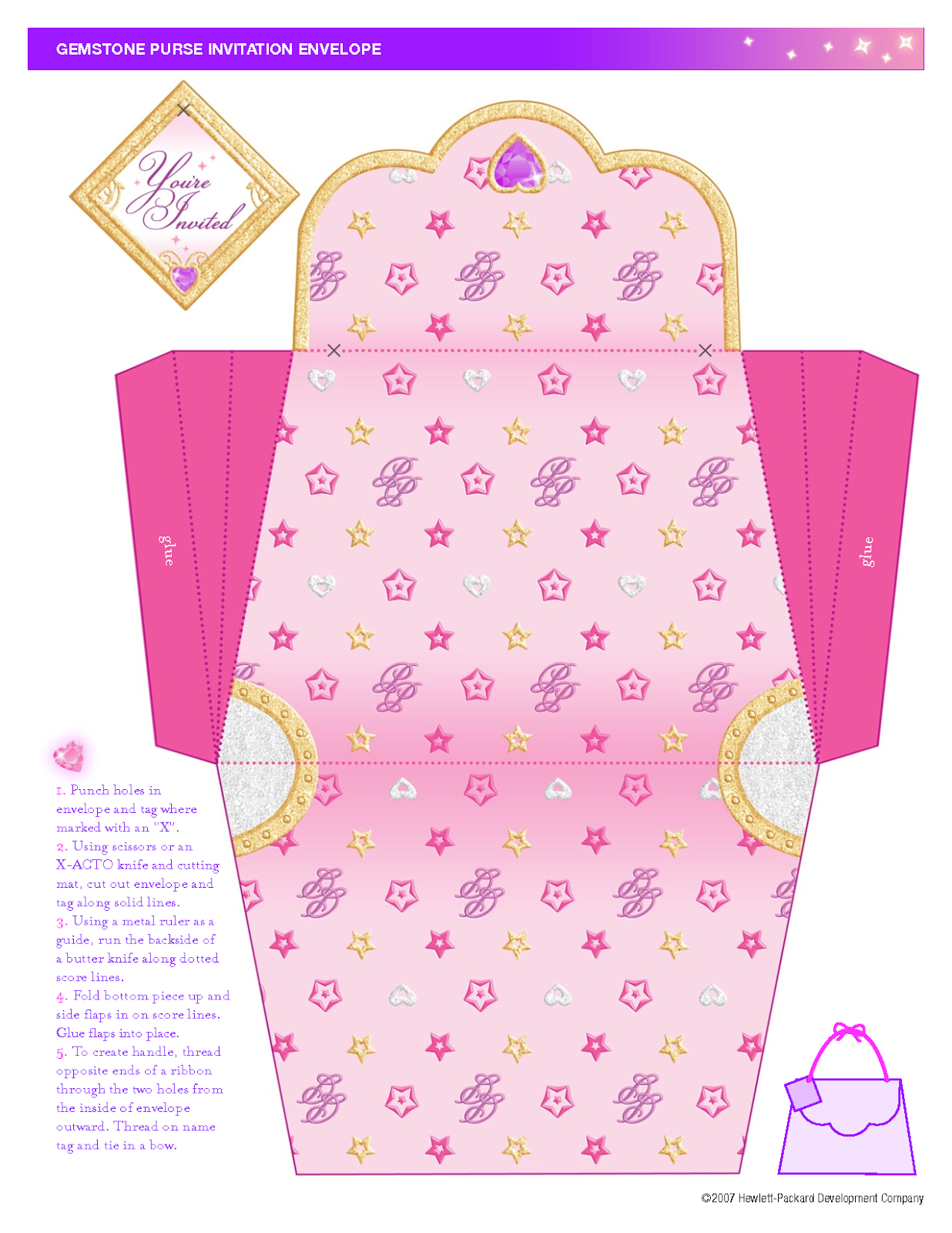 Free Printable Paper Purse. - Oh My Fiesta! In English with regard to Free Printable Paper Purse Patterns
