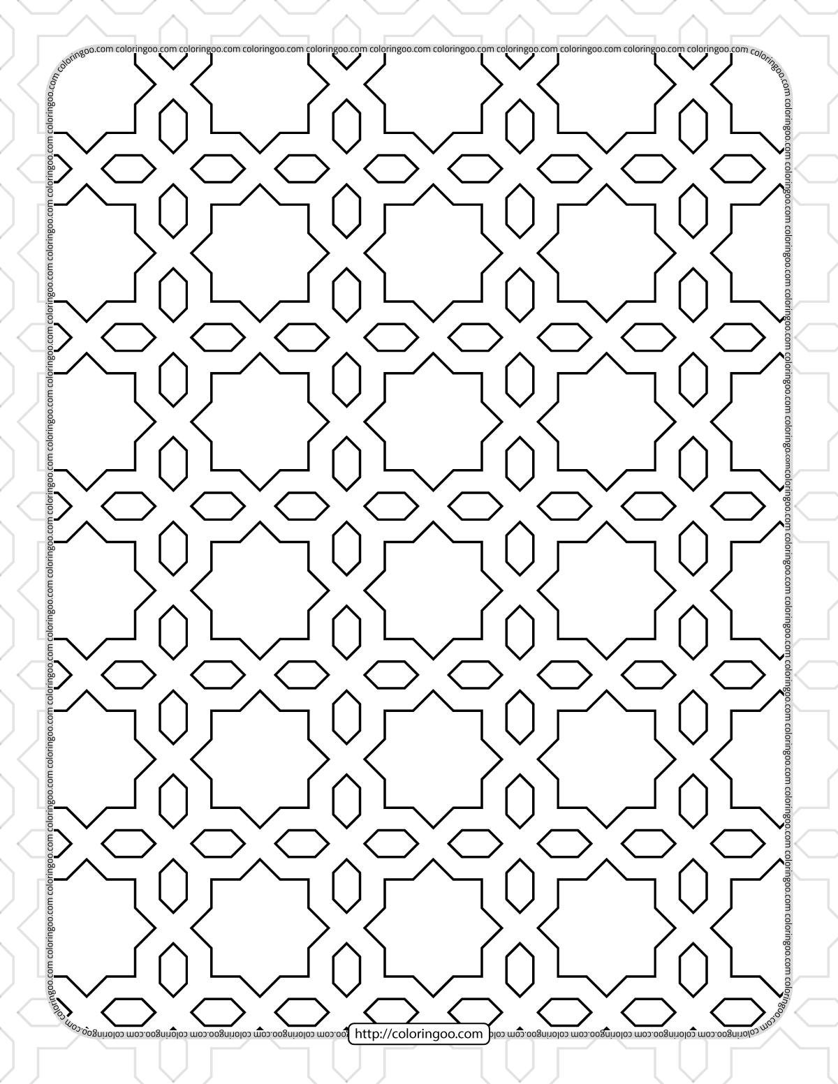 Free Printable Pdf Geometric Pattern 040 throughout Free Printable Geometric Patterns