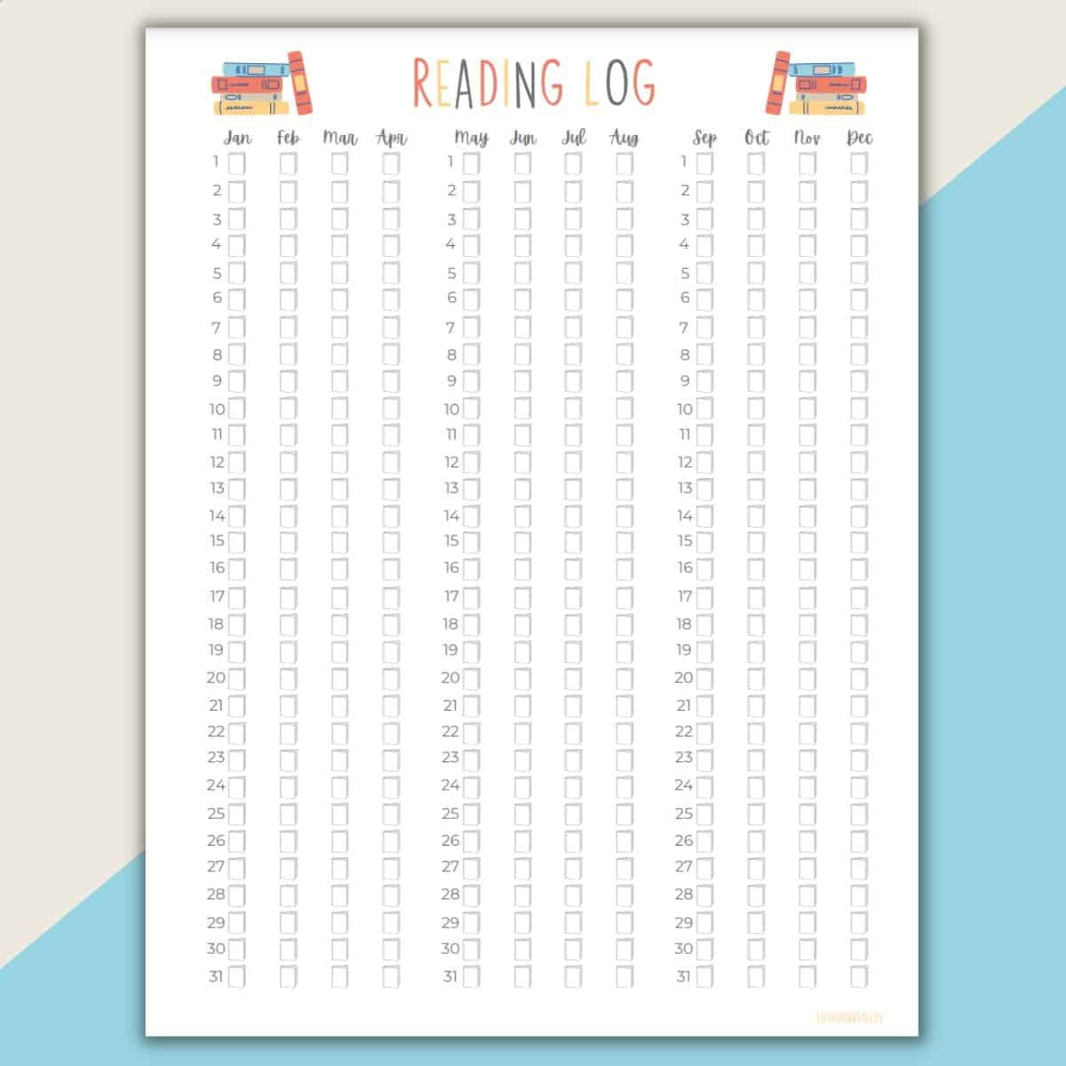 Free Printable Reading Tracker - Reading Log Template ⋆ Love Our throughout 100 Book Reading Chart Printable Free