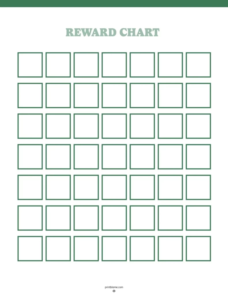 Free Printable Reward Chart - 25 Free Kids Sticker Chart Printables regarding Blank Reward Chart Printable Free