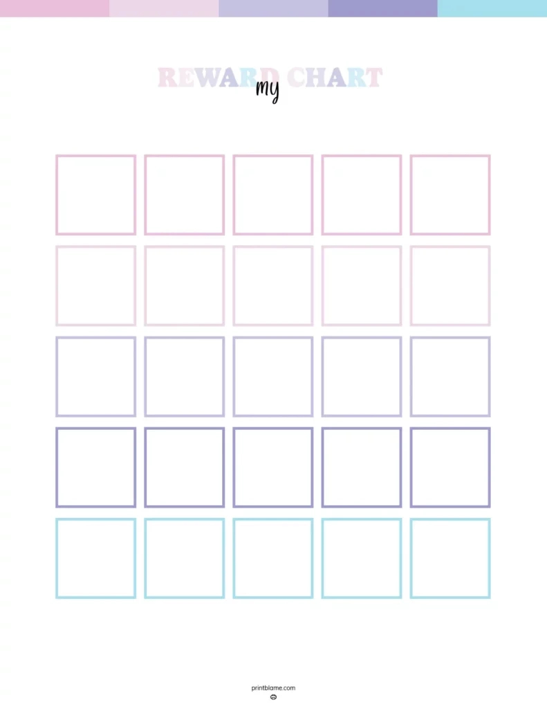 Free Printable Reward Chart - 25 Free Kids Sticker Chart Printables regarding Star Reward Chart Printable Free