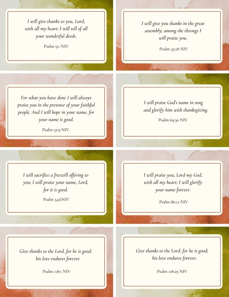 Free Printable Scripture Cards with Free Printable Niv Bible
