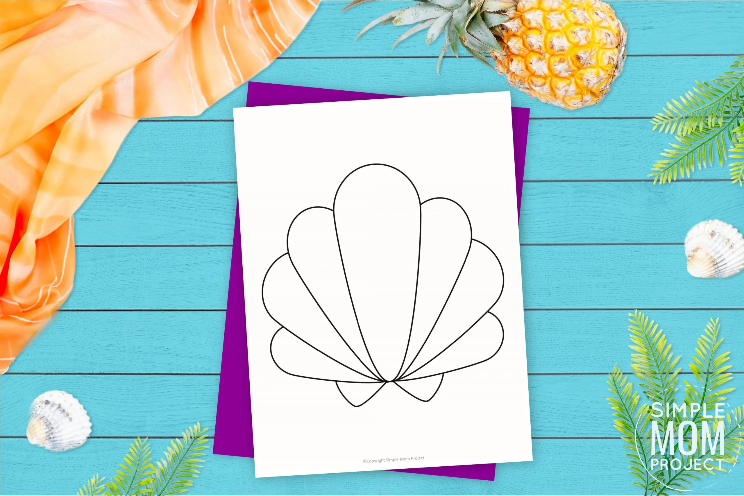 Free Printable Seashell Template – Simple Mom Project for Free Printable Shell Templates