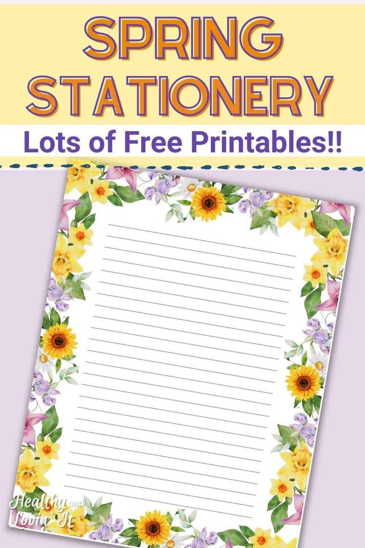 Free Printable Spring Stationery in Free Printable Spring Stationery