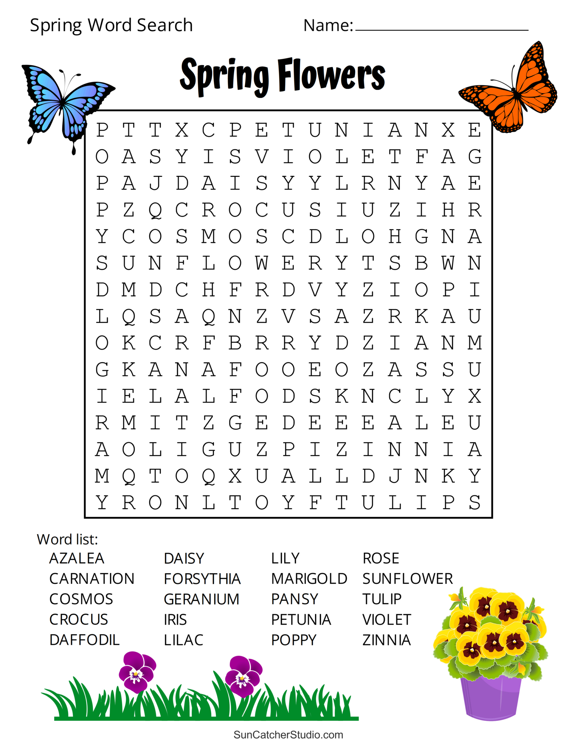 Free Printable Spring Word Search Puzzles – Free Printables with regard to Free Large Print Word Search Puzzles For Seniors Printable