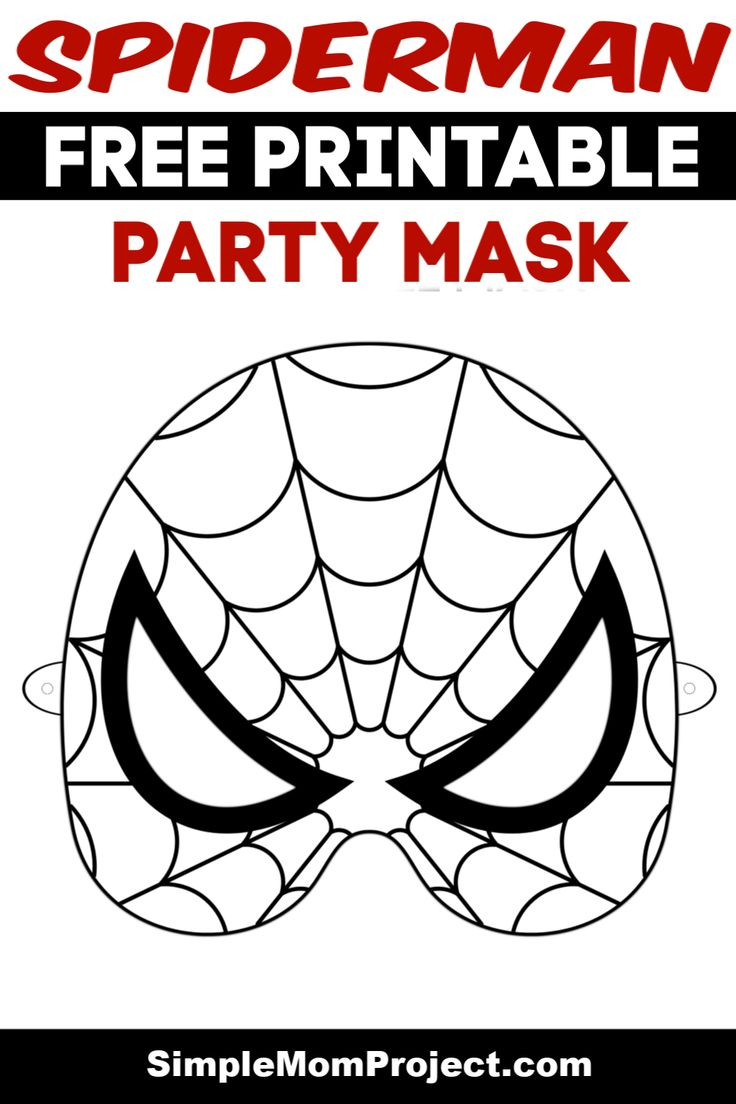 Free Printable Superhero Face Masks For Kids in Template Free Printable Spiderman Mask Sewing Pattern