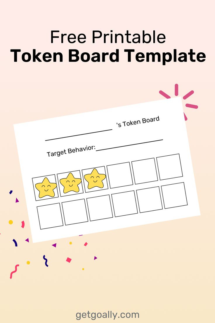 Free Printable Token Board Template regarding Token Chart Printable