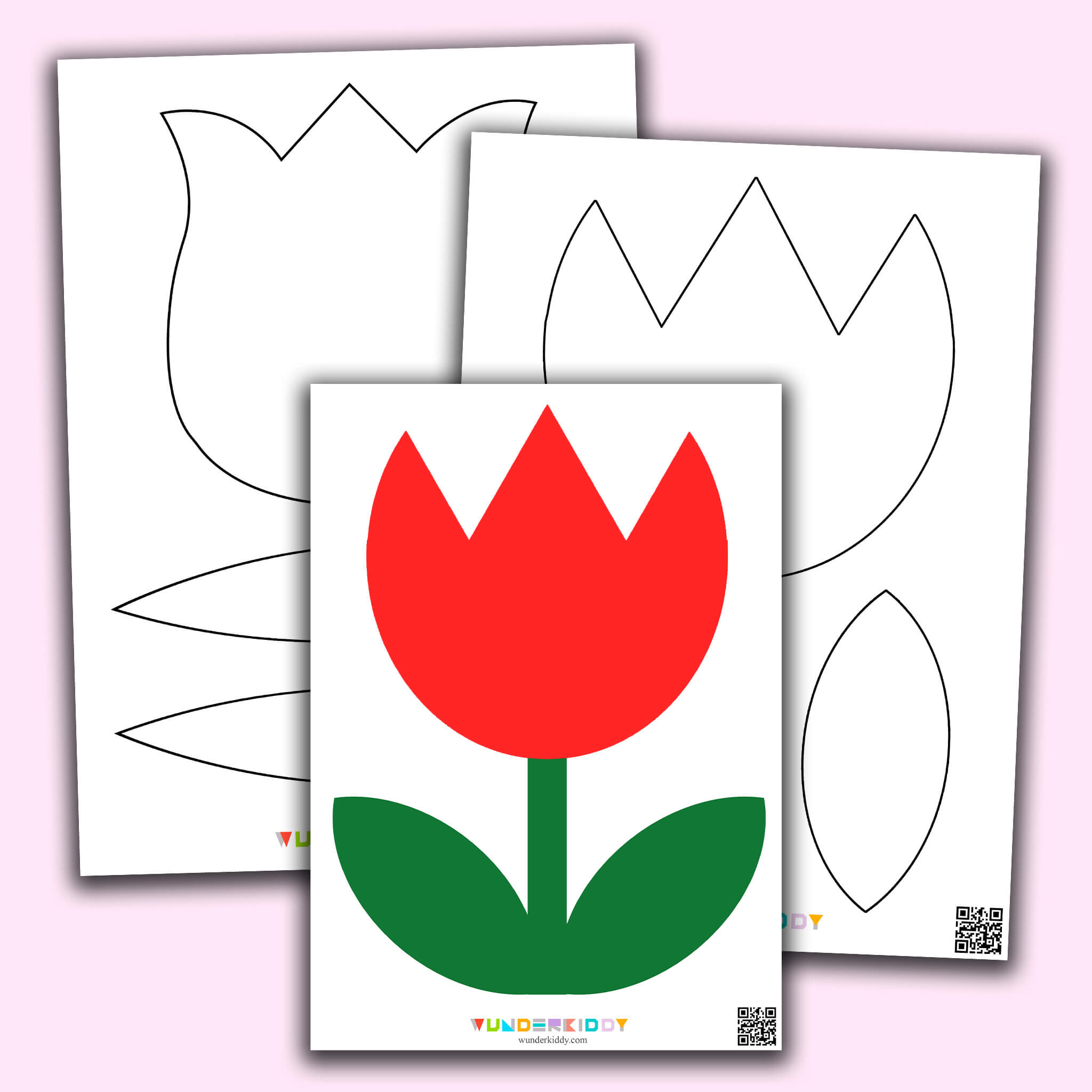 Free Printable Tulip Flower Craft Template For Kindergarten pertaining to Free Printable Tulip Stencils