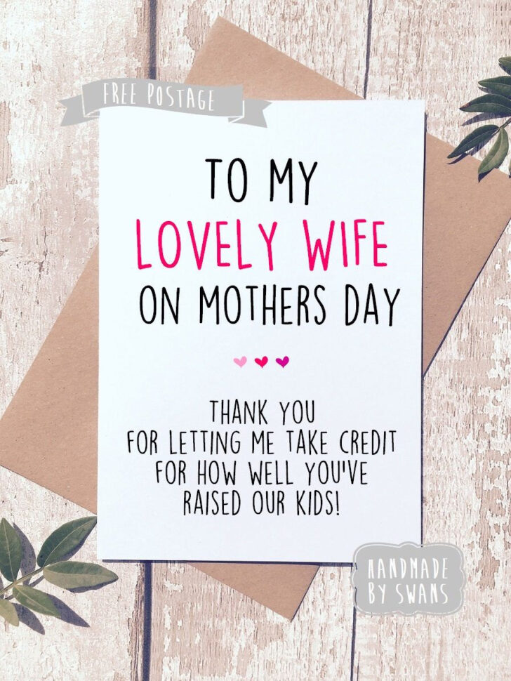 Free Printable Mothers Day Cards From Husband to Wife