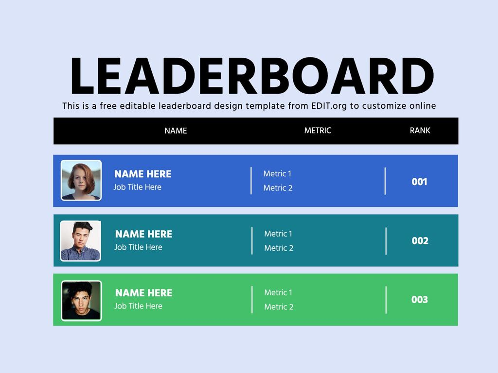 Free Ranking And Leaderboard Templates for Free Leaderboard Templates