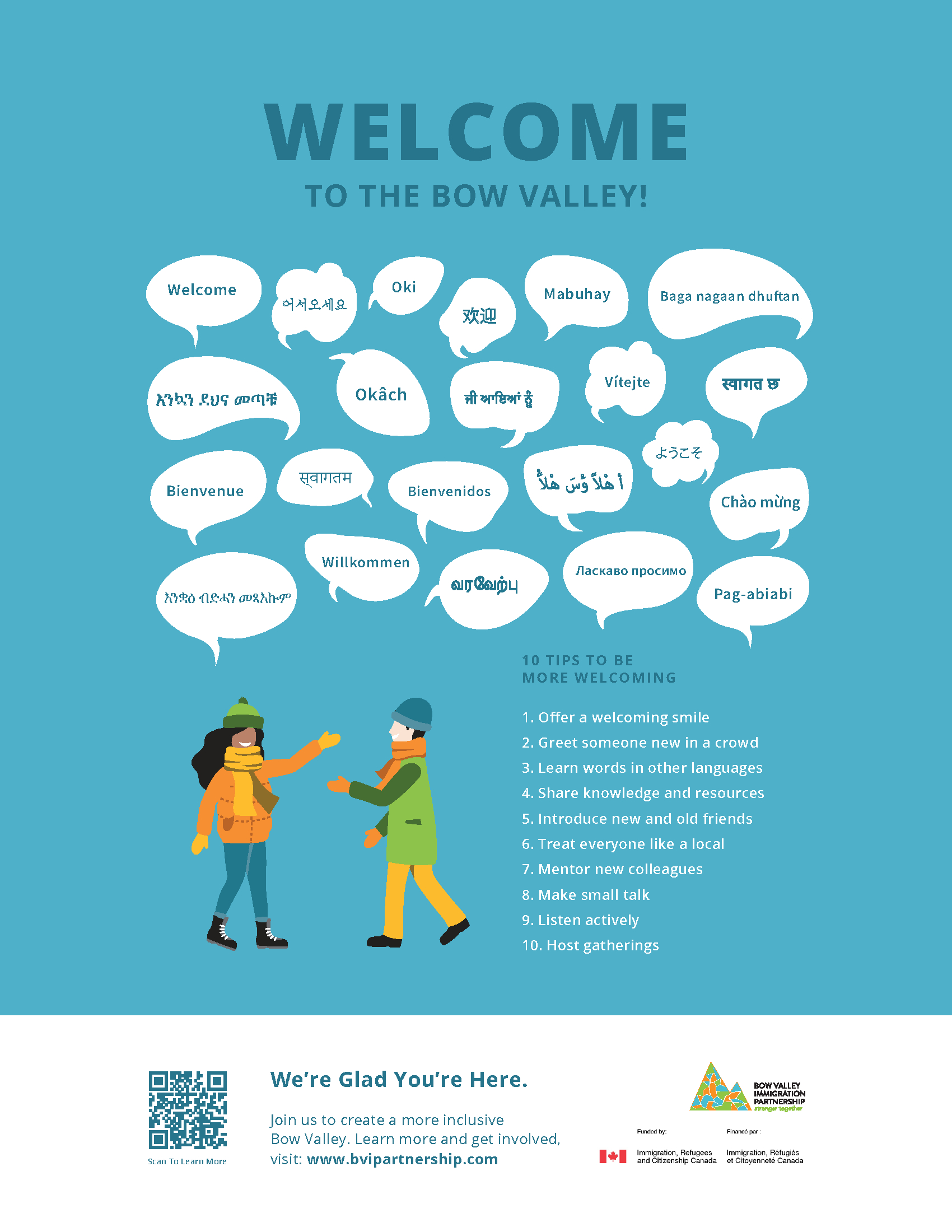 Free Resource - Multilingual Welcome Poster — Bow Valley regarding Free Printable Multilingual Welcome Poster