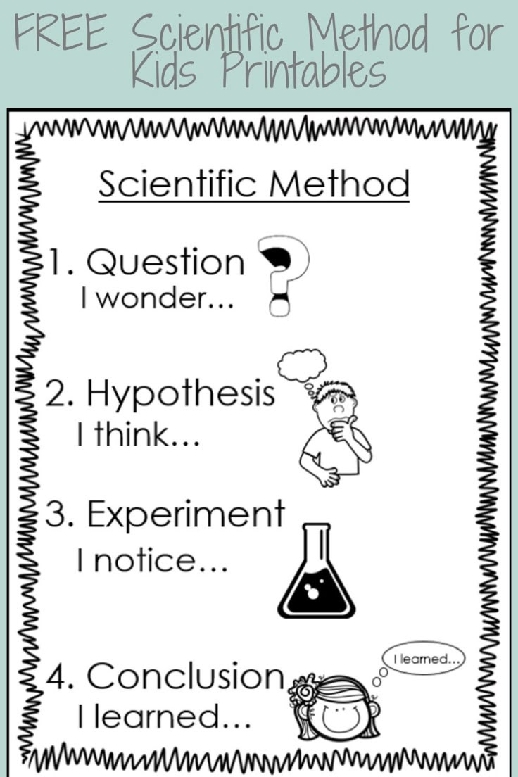 Free Scientific Method Chart For Kids pertaining to Scientific Method Chart Printable
