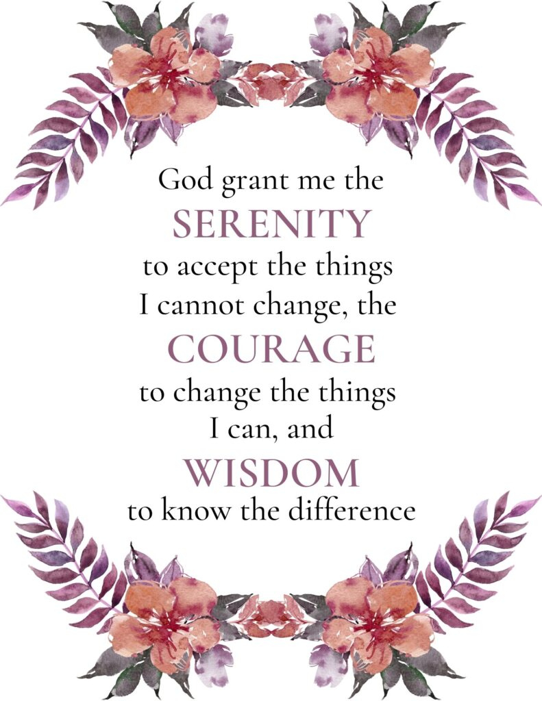 Free Serenity Prayer Printables in Free Printable Serenity Prayer