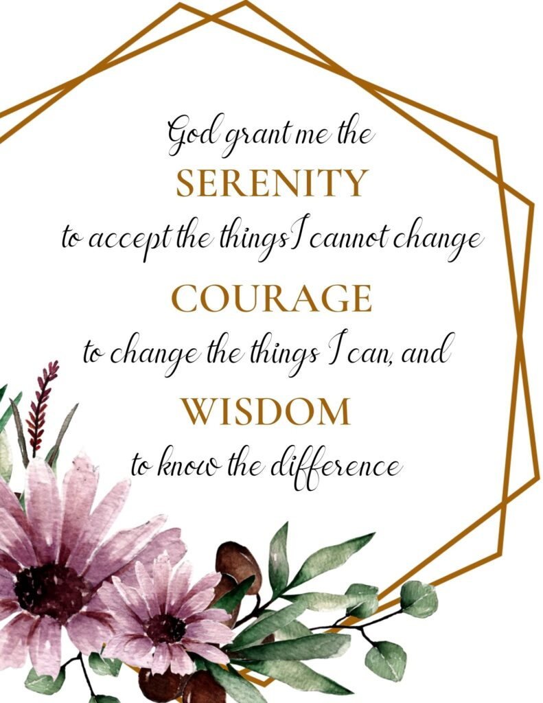 Free Serenity Prayer Printables intended for Free Printable Serenity Prayer