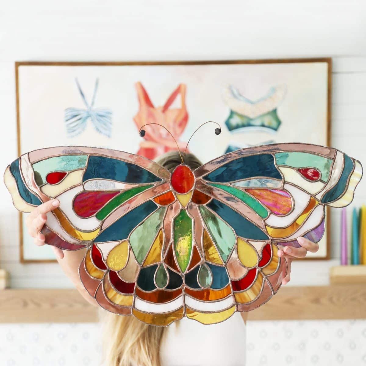 Free Stained Glass Butterfly Pattern - The Handmade Home pertaining to Free Printable Faux Stained Glass Patterns