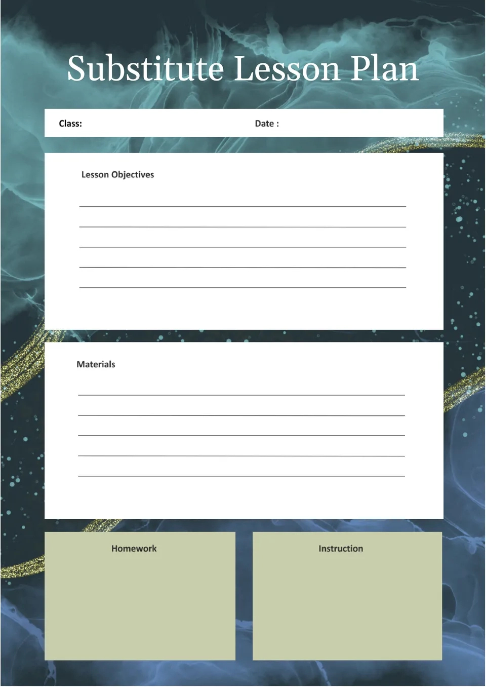 Free Substitute Lesson Plan Template For Google Docs inside Free Substitute Lesson Plan Template