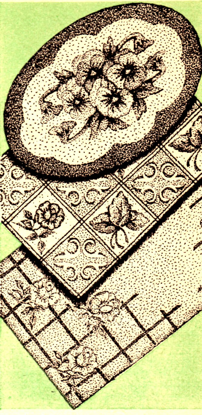 Free Vintage Hooked Rug Pattern Archives - Vintage Crafts And More inside Free Printable Latch Hook Patterns