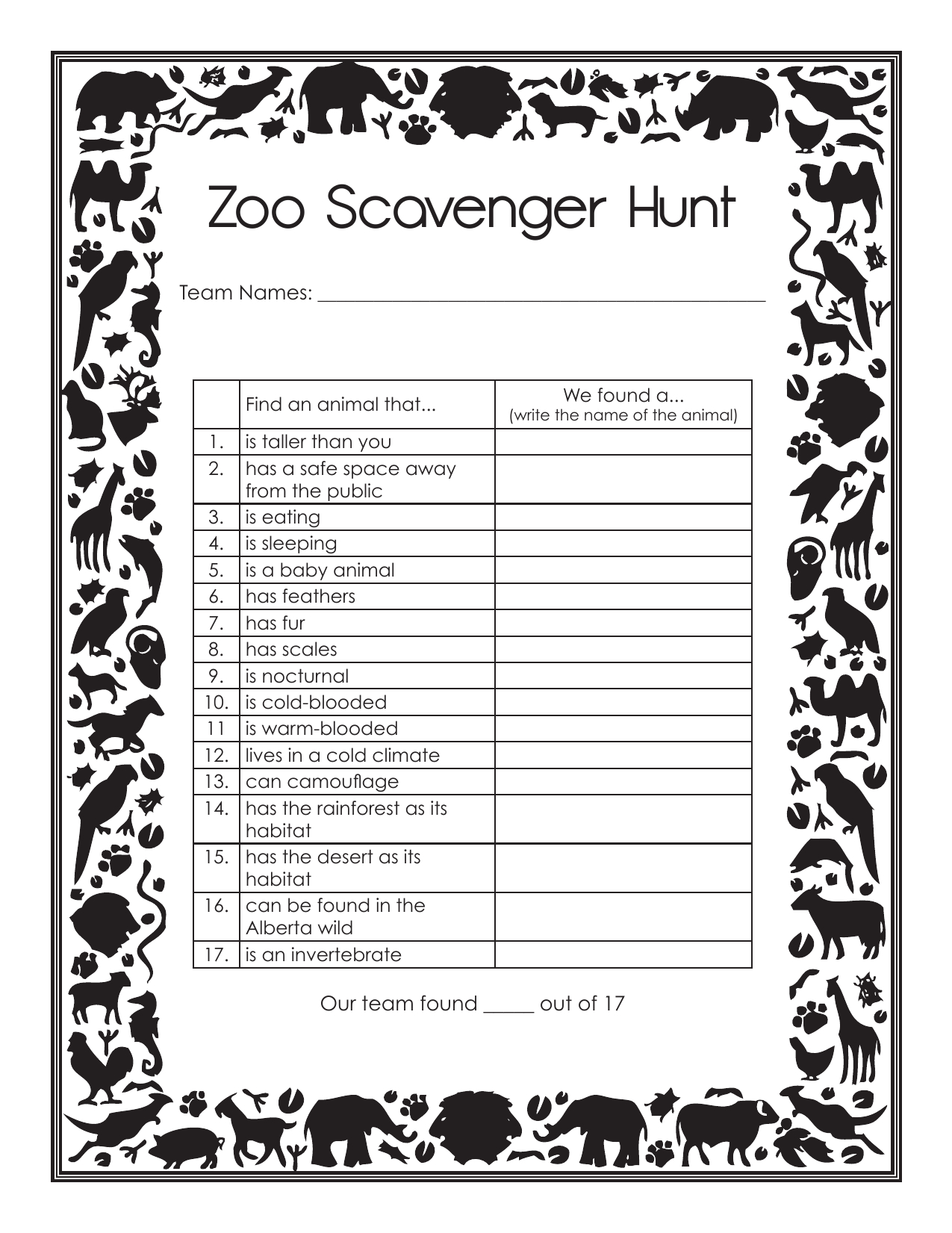 Free Zoo Field Trip Worksheet, Download Free Zoo Field Trip for Free Zoo Field Trip Printables