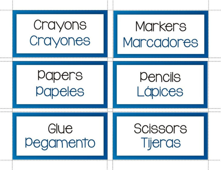 Free Printable Spanish Classroom Labels